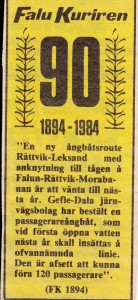 Ångbåtsrout FK 1984